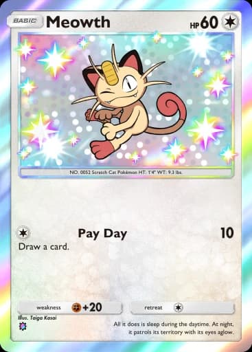 Meowth (Mega Rising #312/331, 1-Star Shiny) | Pokémon TCG