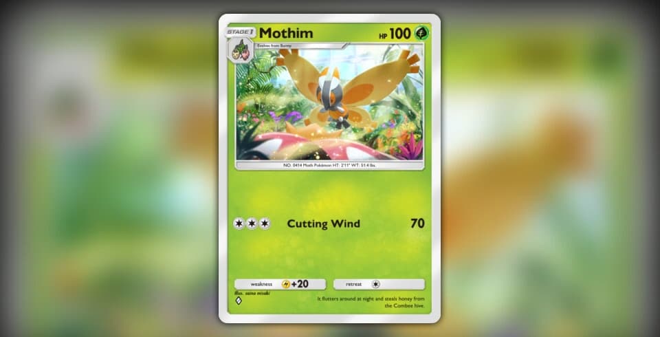 mothim pokemon card Mothim (Crimson Blaze #10/103, 1-Diamond)