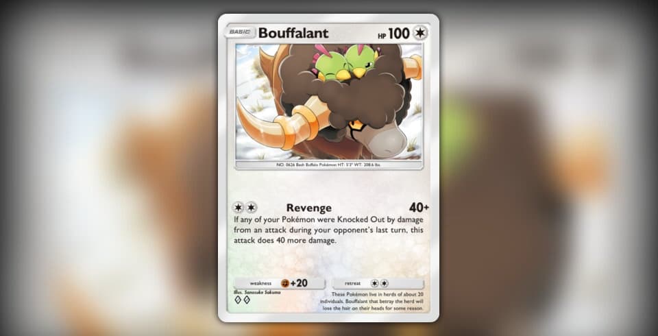 pokemon bouffalant card Pokemon Greninja/Kangaskhan ex Battle Deck main image 0