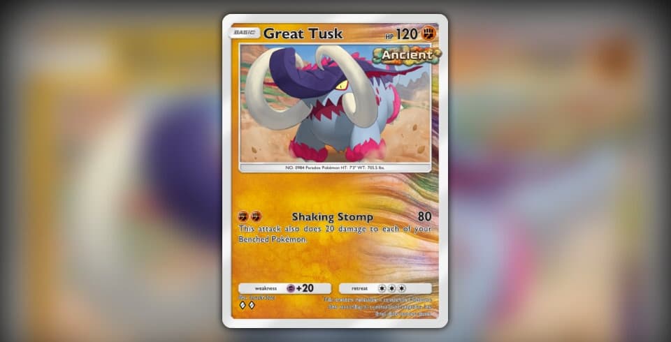 Great Tusk (Paradox Drive #34/109, 3-Diamonds) | Pokmon TCG Pocket