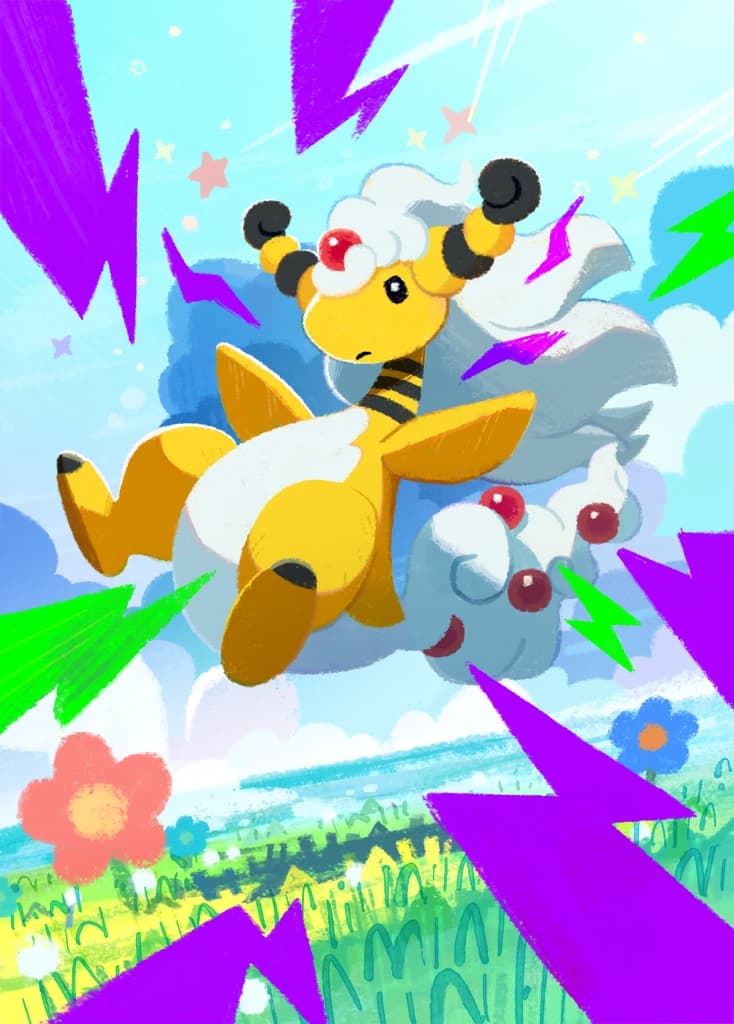 Mega Ampharos ex full art (Pokémon TCG Pocket)