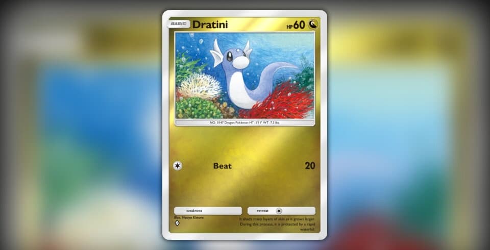 shiny dratini pokemon card Dratini - 147/236 - Common - Pokemon Singles SM11 Unified Minds