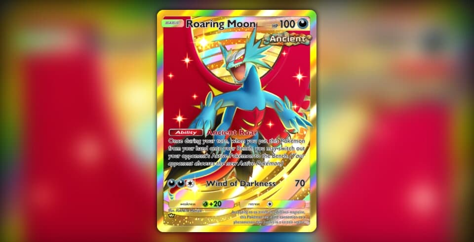 roaring moon ancient pokemon card Pokemon Trading Card Game Paradox Rift Single Card Double Rare Roaring Moon ex 124