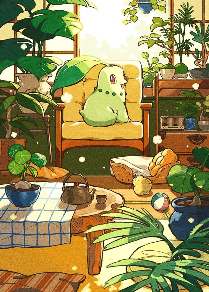 Chikorita full art (Pokémon TCG Pocket)