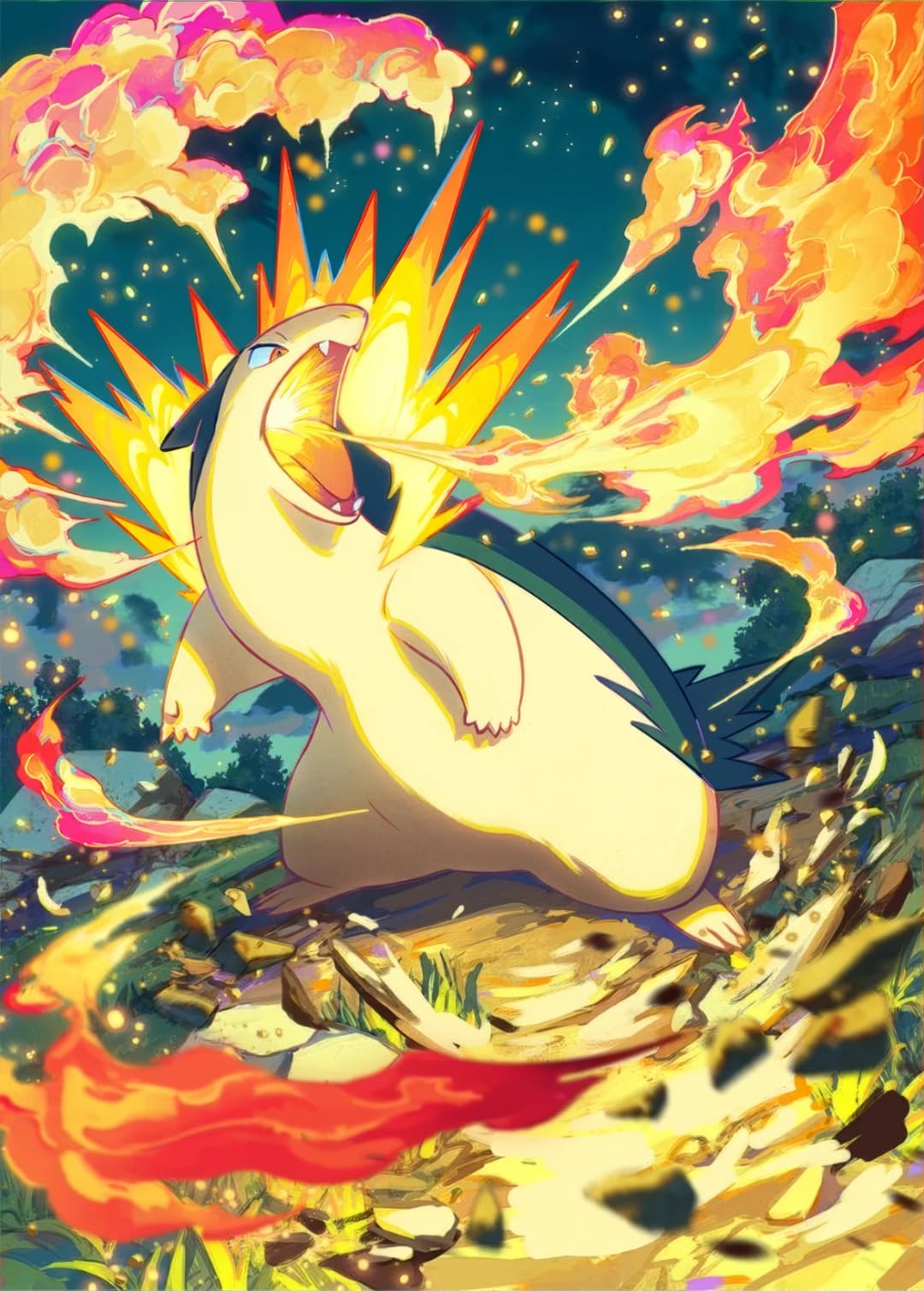 Typhlosion ex full art (Pokémon TCG Pocket)