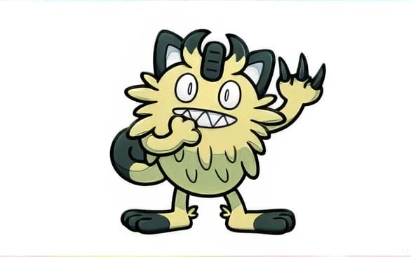 Galarian Meowth full art (Pokémon TCG Pocket)