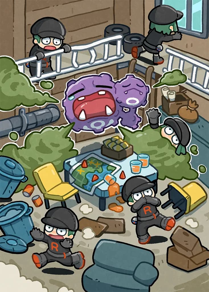 Team Rocket's Weezing ex full art (Pokémon TCG Pocket)