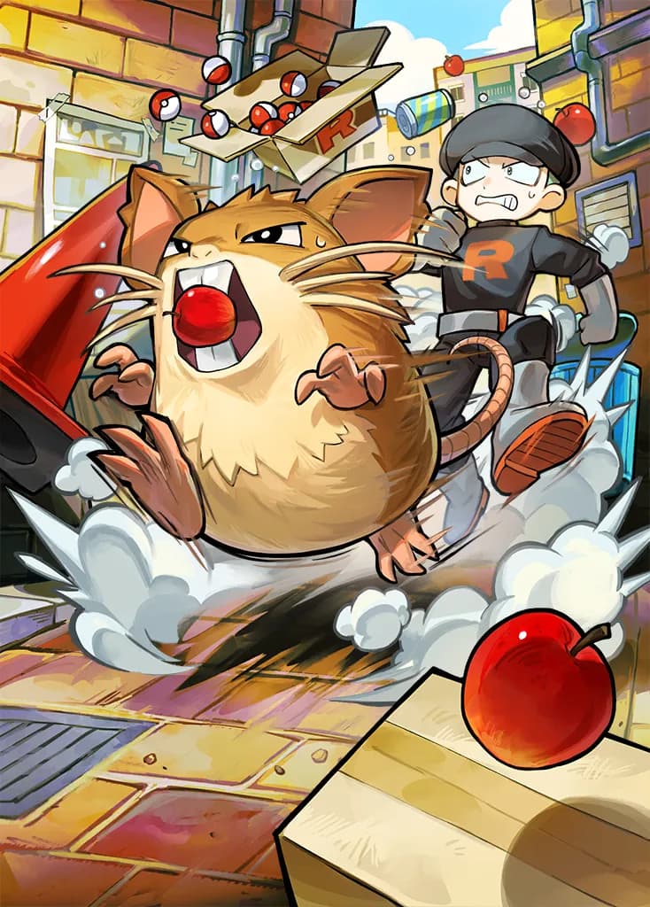 Team Rocket's Raticate ex full art (Pokémon TCG Pocket)