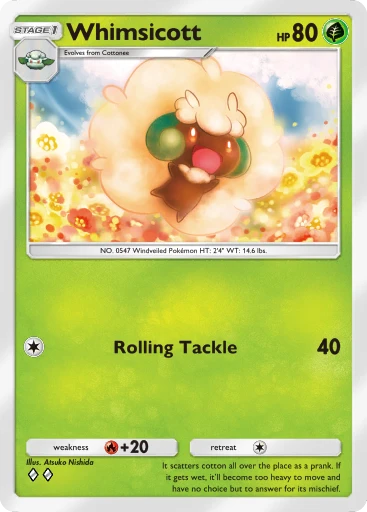 Whimsicott (Genetic Apex #28/226, 2-Diamonds) | Pokémon TCG Pocket
