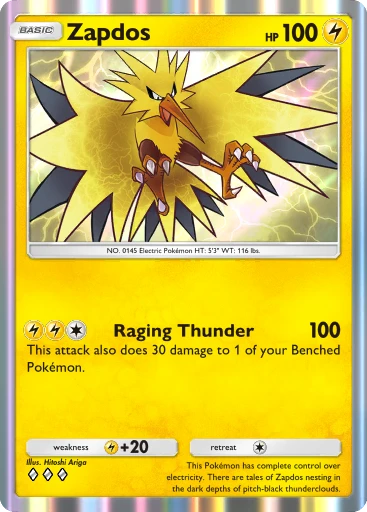 Zapdos (#260, Genetic Apex) • Pokémon TCG Pocket