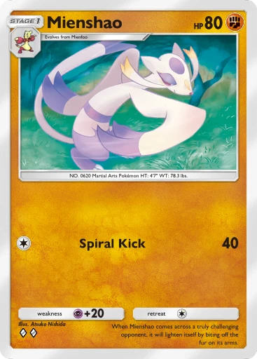 Mienfoo (Genetic Apex #160/226, 1-Diamond) | Pokmon TCG Pocket Mienfoo (Genetic Apex #160/226, 1-Diamond) | Pokmon TCG Pocket