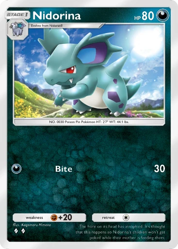 Nidorina (#167, ♦️♦️, Genetic Apex) • Pokémon TCG Pocket
