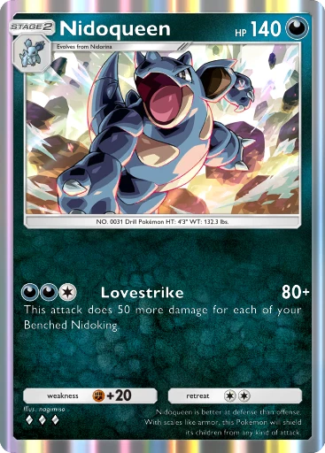 アメリカ購入品 Nidorina NIDORINA #30- BLUE Logo - SILVER HOLO - SERIES 1 - TOPPS