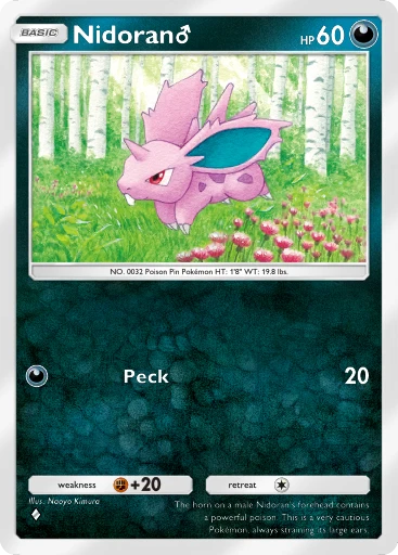 Nidoran♂ (#166, ♦️, Genetic Apex) • Pokémon TCG Pocket