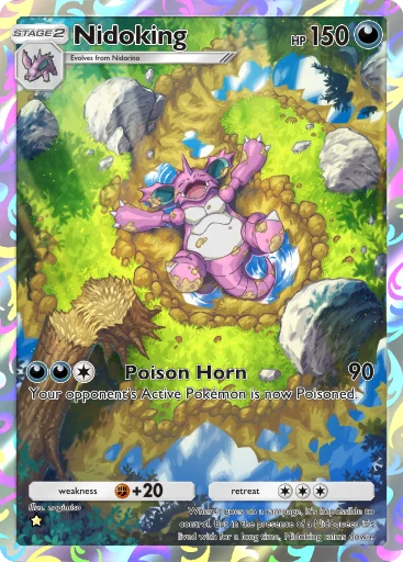 Nidoking (#241, ⭐, Genetic Apex) • Pokémon TCG Pocket