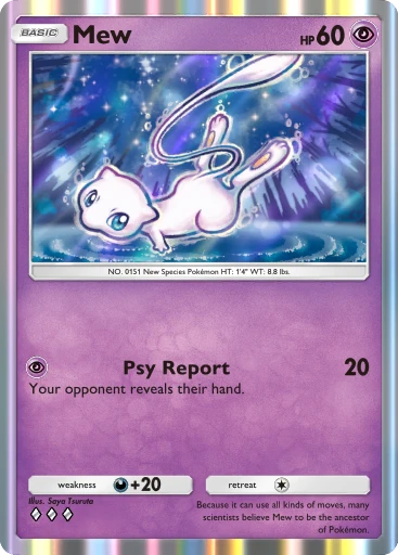 Mew (#31, ♦️♦️♦️, Ilha Mítica) • Pokémon TCG Pocket Mew (#31, ♦️♦️♦️, Ilha Mítica) • Pokémon TCG Pocket