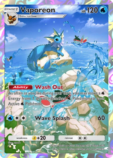 Vaporeon 70 HP 水タイプ ポケモンカード