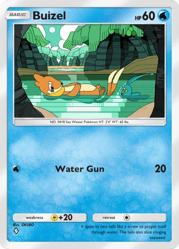 Buizel (#74, ⭐, Shining Revelry) • Pokémon TCG Pocket