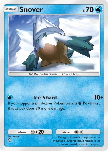 Snover (Space-Time Smackdown #44/208, 1-Diamond) | Pokmon TCG Pocket