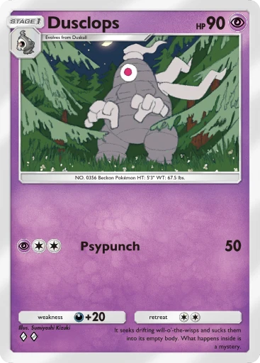 Dusclops (#71, ♦️♦️, Space-Time Smackdown) • Pokémon TCG