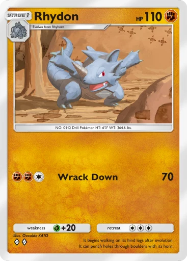 ポケモンカード Rhydon サイドン 英語版 Rhydon Sword & Shield Pokemon Card | Pikawiz