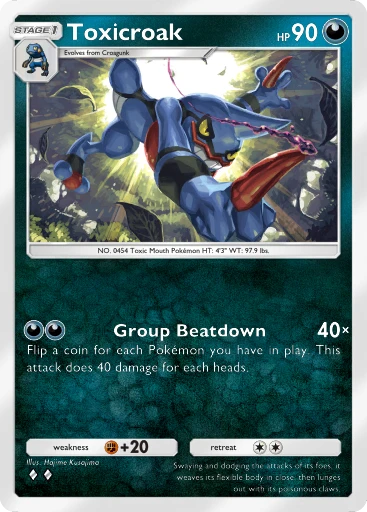 Toxicroak (Triumphant Light #52/96, 2-Diamonds) | Pokémon TCG Pocket