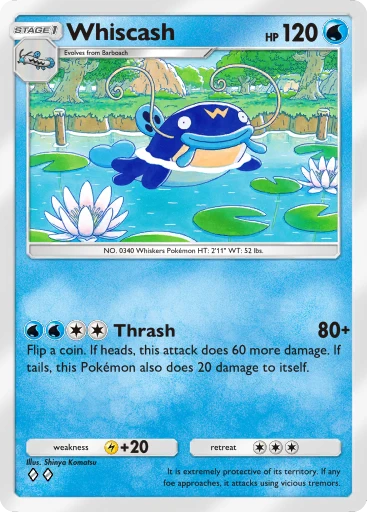 whiscash pokemon card value Whiscash 41/160 Rare Pokemon Card XY Primal Clash Naer Mint
