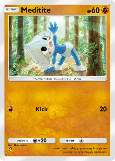 Meditite (Triumphant Light #43/96, 1-Diamond) | Pokmon TCG Pocket