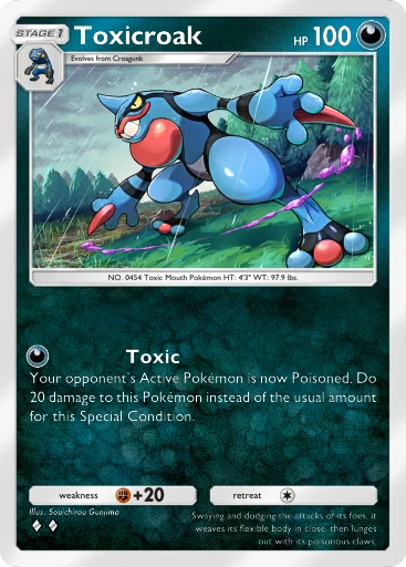 K☆♥️ Toxicroak (#52, ♦️♦️, Triumphant Light) • Pokémon TCG Pocket
