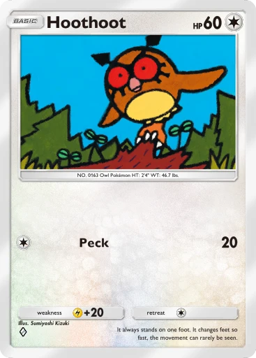 pokemon card hoothoot Pokemon SM-3 Burning Shadows: HOOTHOOT - 106/147 - Reverse Holo