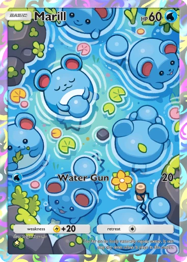 Marill (#77, ⭐, Triumphant Light) • Pokémon TCG Pocket