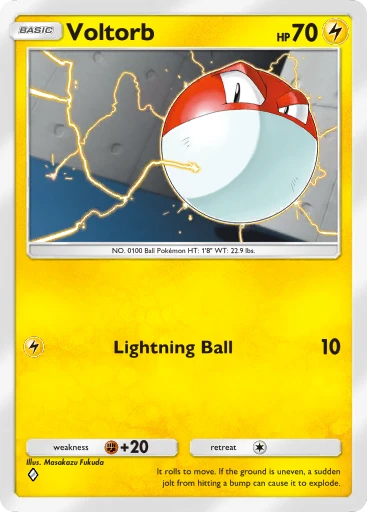 voltorb pokemon card value Voltorb 045/185 Reverse Holo Common Vivid Voltage Pokemon Card Near Mint main image 1