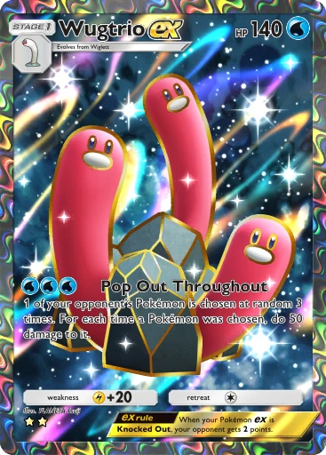 希少稀な Wugtrio Revelry Shining ♦️♦️♦️♦️, (#19, ex ドラゴンボールカード