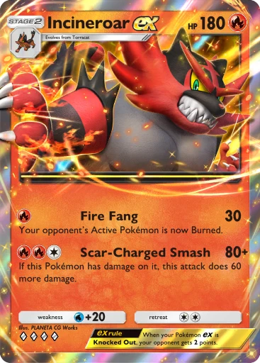 pokemon cards gx incineroar Pokemon Trading Card Game - Sun & Moon Starter Set - Incineroar GX - J main image 1