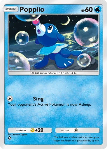 Popplio (Celestial Guardians #45/239, 1-Diamond) | Pokmon TCG Pocket
