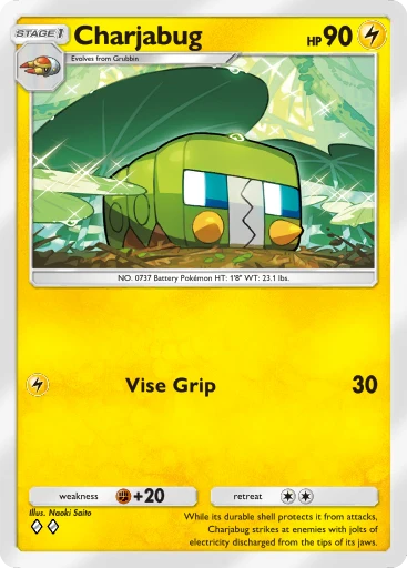 grubbin pokemon card Pokemon TCG - Stellar Crown - #052/142 - Charjabug main image 0