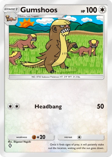 Gumshoos (Celestial Guardians #137/239, 1-Diamond) | Pokmon TCG Pocket