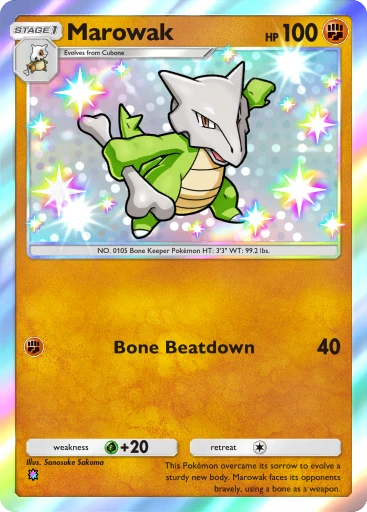 ポケモン - matbom Marowak (#227, ✨, Celestial Guardians) • Pokémon TCG Pocket
