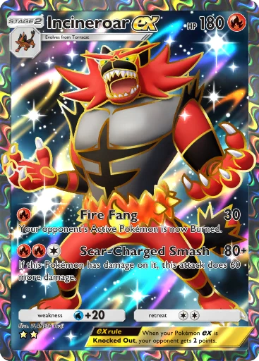 Incineroar ex (Mega Rising #318/331, 2-Star Shiny) | Pokmon TCG Pocket