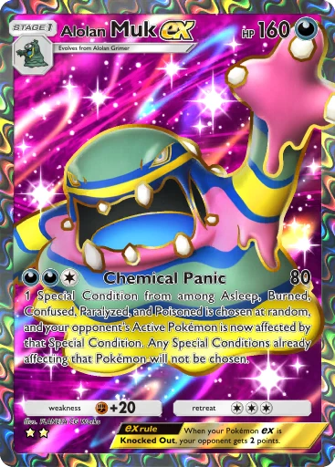 Alolan Muk ex (Celestial Guardians #188/239, 2-Stars) | Pokémon
