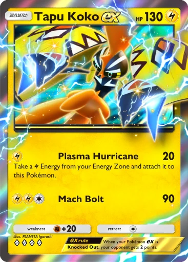Tapu Koko ex (Extradimensional Crisis #19/103, 4-Diamonds