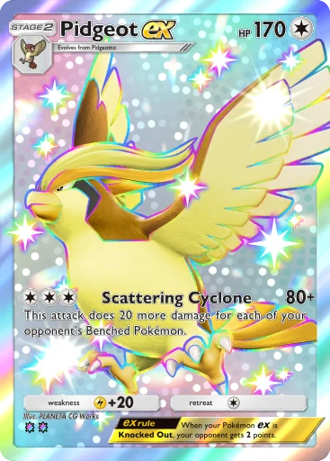 Pidgeot ex (#59, ♦️♦️♦️♦️, Mythical Island
