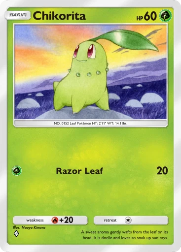 Chikorita (Wisdom of Sea and Sky #8/241, 1-Diamond) | Pokémon TCG