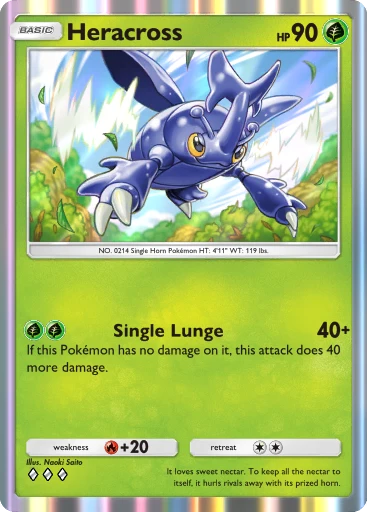 ヘラクロス Heracross ポケモンカード　英語 ヘラクロス 海外版 英語版 リバホロ Heracross - 008/167 -【Card