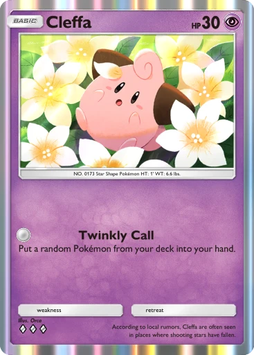 Cleffa (Wisdom of Sea and Sky #77/241, 3-Diamonds) | Pokmon TCG Pocket Cleffa (Wisdom of Sea and Sky #77/241, 3-Diamonds) | Pokmon TCG Pocket