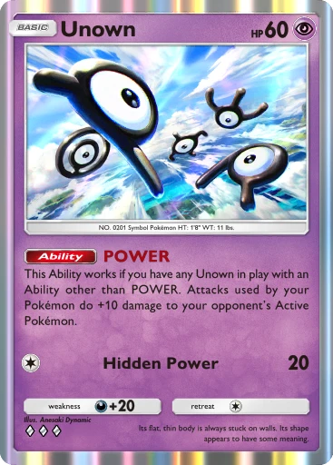 Unown (Wisdom of Sea and Sky #85/241, 3-Diamonds) | Pokémon TCG Pocket