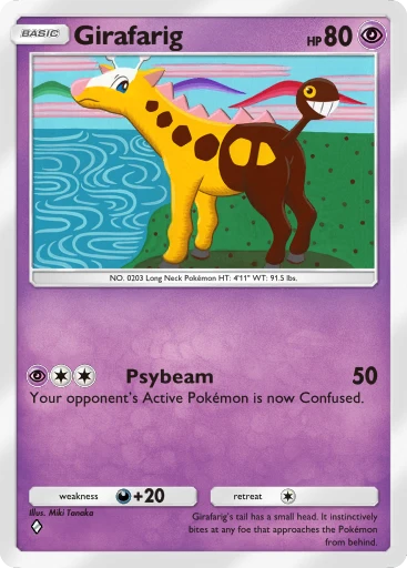pokemon card girafarig Girafarig - 16/97 Non-Holo Rare main image 0