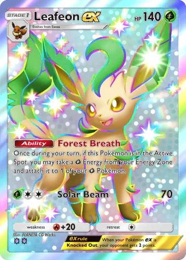 リーフィアexイーブイex Leafeon EX and Eevee EX Leafeon ex (#91, Triumphant Light) • Pokémon TCG Pocket