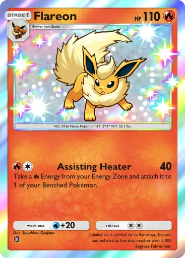 Flareon (#71, ⭐, Eevee Grove) • Pokémon TCG Pocket