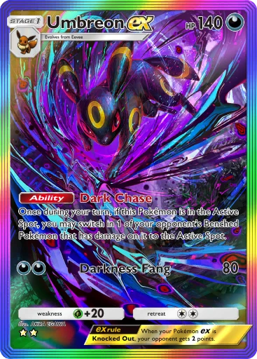 Umbreon ex (#208, Wisdom of Sea and Sky) • Pokémon TCG Pocket